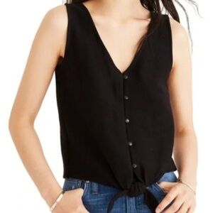 NWT Madewell Texture and Thread Tie-Front Tank Top